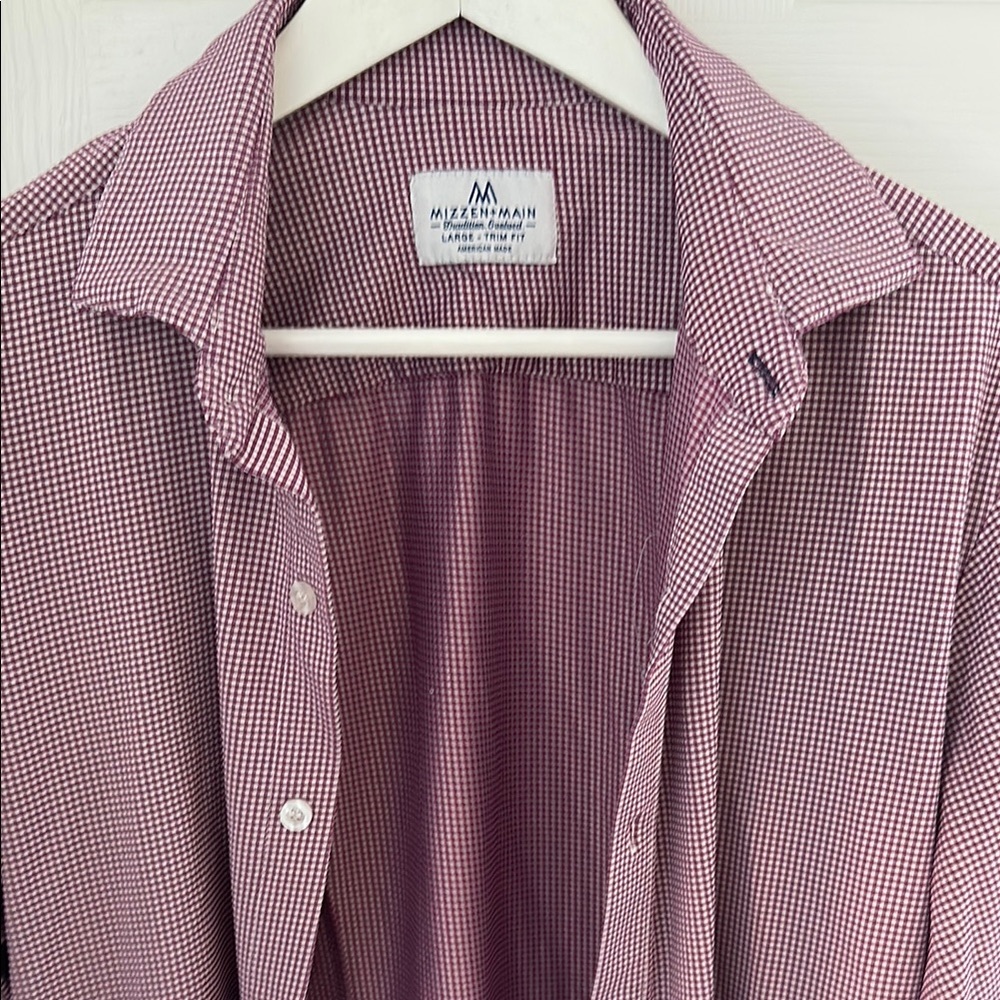Mizzen+Main Red Casual Button Down Shirt